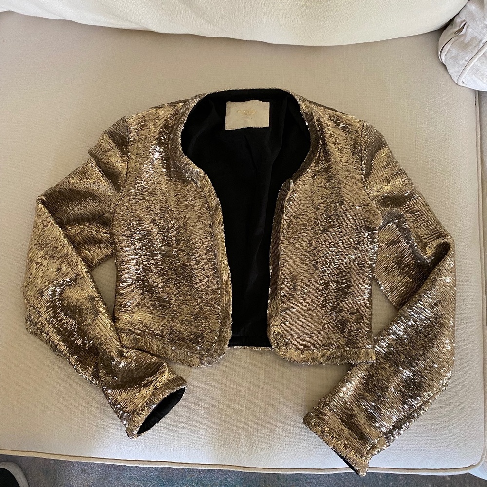 Maje Sequin crop jacket